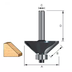 Фреза кромочная конусная Makita D-11514