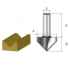 Фреза пазовая V-образная Makita D-10693