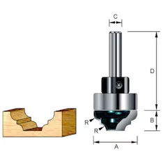 Фреза пазовая фасонная Makita D-11162