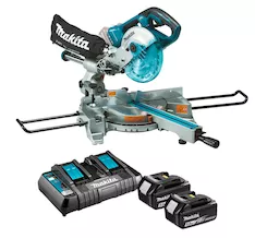 Аккумуляторная торцовочная пила Makita DLS714NZ SET с набором