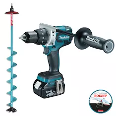Аккумуляторная дрель Makita DDF481RTE + ледобур