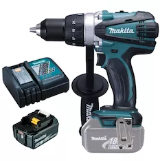 Аккумуляторная дрель-шуруповёрт Makita DDF458Z SET с набором