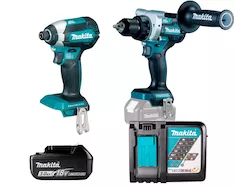 Аккумуляторный винтовёрт и дрель-шуруповёрт с энергокомплектом Makita DTD153Z-DDF486Z-191A25-2