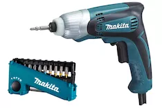 Ударный шуруповёрт Makita TD0100 с набором бит E-03567