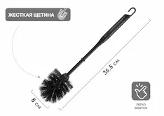 Ершик для унитаза, KLINKO, черный, PERFECTO LINEA