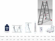 Лестница алюминиевая PRO STARTUL ST9947-07