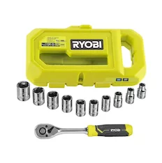 Набор из трещотки и торцевых головок 10 предметов Ryobi RHRS10PC 5132006067