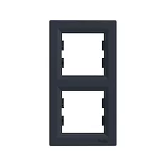 Рамка вертикальная SE EPH5810271 Asfora 2 постовая антрацит