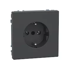 Розетка мех-м MERTEN MTN2301-6034 D-Life шторки винт.зажим антрацит
