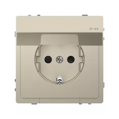 Розетка мех-м MERTEN MTN2314-6033 D-Life 16А с крышкой IP44 сахара