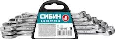 Набор комбинированных гаечных ключей СИБИН 27089-H6_z01