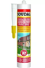 Нейтральный силикон SOUDAL бесцветный 15*300 мл 105883