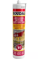 Кислотный универсальный силикон SOUDAL серый 15*280 мл 105908