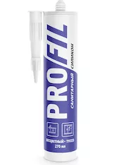 Кислотный силикон SOUDAL Profil санитарный бесцветный 15*270 мл 124253