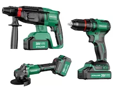 Набор аккумуляторного инструмента Stalker Kit AG20-125 Li BL+D20 Li+RH20 Li BL