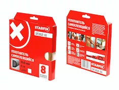Уплотнитель "D" белый 9х8мм 6м (сдвоенный профиль 2х3м) STARFIX