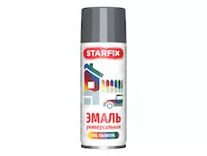 Краска-эмаль аэроз. универсальная серый STARFIX 520мл (7024)