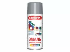 Краска-эмаль аэроз. универсальная серый светлый STARFIX 520мл (7046)