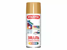 Краска-эмаль аэроз. универсальная золотой металлик STARFIX 520мл (1036)