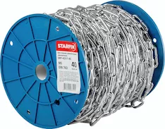 Цепь сварная длиннозвенная, оцинк. М5 DIN 763 (бухта 40 м) STARFIX