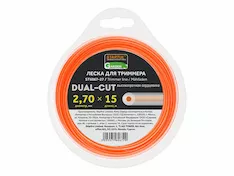 Леска ф 2.7 мм х 15 м кругл. сеч. DUAL-CUT STARTUL GARDEN