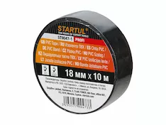 Изолента ПВХ 18ммх10м черная STARTUL PROFI (ST9047-1)
