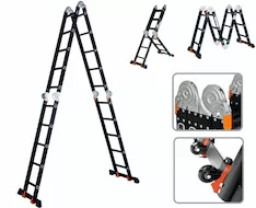 Лестница алюм. многофункц.4х5 ступ.(стрем.-283см,лестн.-580см) 15,5кг BLACK LINE STARTUL (ST9930-05)