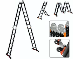 Лестница алюм. многофункц.4х6 ступ.(стрем.-332см,лестн.-690см) 17,0кг BLACK LINE STARTUL (ST9930-06)