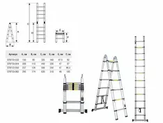 Лестница телескопическая STARTUL (ST9733-062)