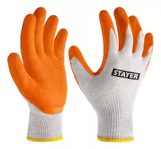 Перчатки с рельефным латексным покрытием STAYER ULTRA 11403-S