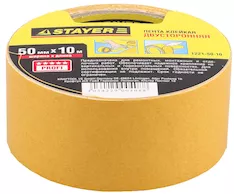 Двухсторонняя клейкая лента STAYER 1221-50-10