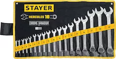 Набор комбинированных гаечных ключей STAYER HERCULES Professional 27081-H18