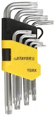 Набор коротких имбусовых ключей STAYER 2743-H9