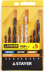 Набор комбинированных сверл STAYER 29720-H9