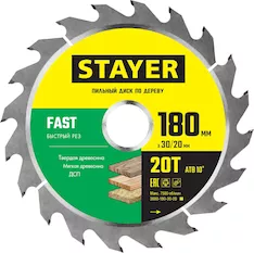 Пильный диск STAYER Fast 3680-180-30-20_z01