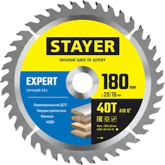 Пильный диск STAYER Expert 3682-180-20-40