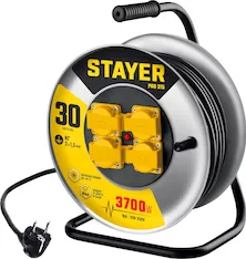 Силовой удлинитель на стальной катушке STAYER PRO-315 55077-30_z01