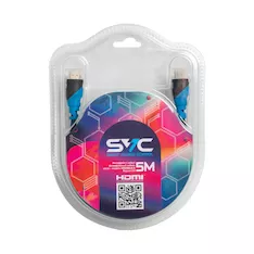 Интерфейсный кабель HDMI-HDMI SVC HR0500LB-B, 30В, Голубой, Блистер, 5 м
