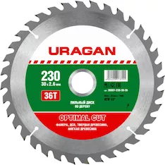 Пильный диск URAGAN Optimal cut 36801-230-30-36