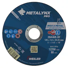 Круг отрезной WEILER ABRASIVES Metalynx PRO 388231