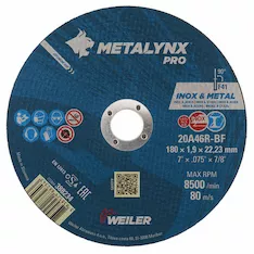 Круг отрезной WEILER ABRASIVES Metalynx PRO 388234