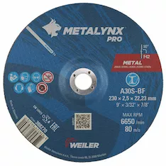 Круг отрезной WEILER ABRASIVES Metalynx PRO 388270