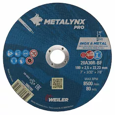 Круг отрезной WEILER ABRASIVES Metalynx PRO 388295