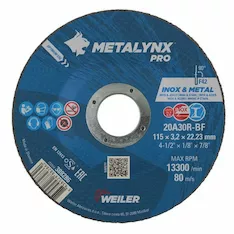Круг отрезной WEILER ABRASIVES Metalynx PRO 412151