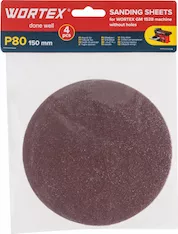 Шлифлист 150мм P80 без отв. 4 шт. для станка WORTEX GM 1528