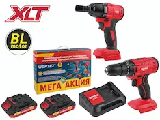 Набор аккумуляторного инструмента WORTEX шуруповерт и гайковерт WORTEX ALL1 1329368