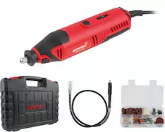 Гравер электрический WORTEX LX MG 3214-1 E в чем.+аксессуары 130 Вт,10000-35000 об/мин,цанги 3,0/3,2