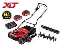Аккум. аэратор-скарификатор WORTEX CAE 3736 ALL1 XLT SET БЕСЩЁТ.ДВИГ., 18В+18В, шир. 37 см
