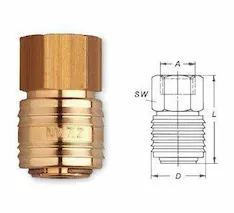 Пневмомуфта с внутренней резьбой R1/2" Wurth 06991012