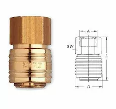 Пневмомуфта с внутреней резьбой R 1/4" Wurth 06991014